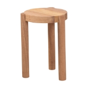 bali & pari Shadi Acacia Wood Multipurpose Accent Stool - Sculptural End Table with Tripod Base for Living Room, Bedroom or Dining Room